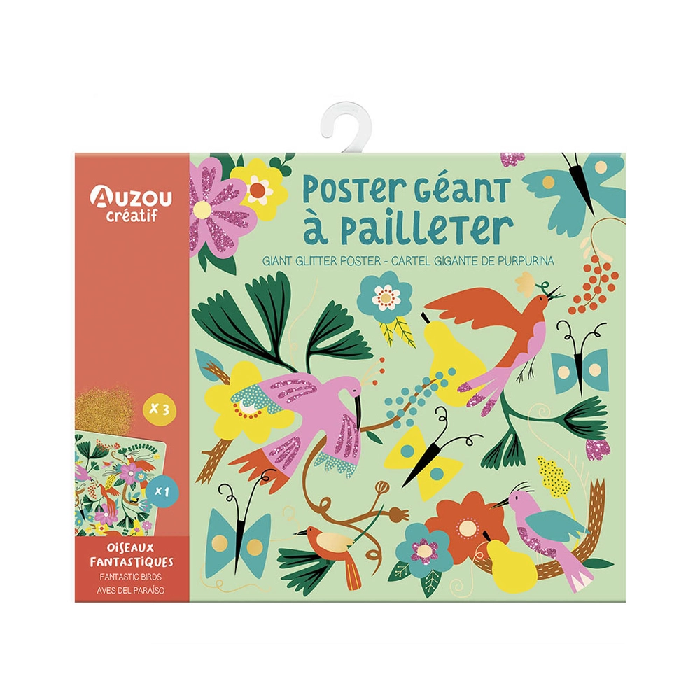 My Activity Pouch - Giant Glitter Poster Fantastic Birds