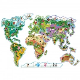 My Magnetic World Map Puzzle - Discovering the World with Loup