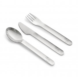 Silicone Cutlery Set with Pouch - Green