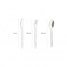 Silicone Cutlery Set with Pouch - Green