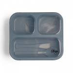 Microwavable Lunchbox with Fork and Spoon - Dusty Blue