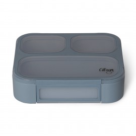 Microwavable Lunchbox with Fork and Spoon - Dusty Blue