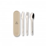 Stainless Steel Cutlery Set With Silicon Case - Cherry