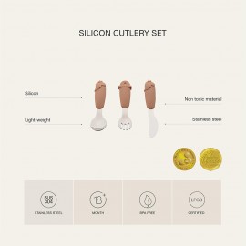 Silicon Cutlery - Unicorn Dusty Pink