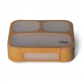 Microwavable Lunchbox with Fork and Spoon - Caramel
