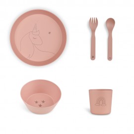 Bio Based Tableware Set - Unicorn Blush Pink