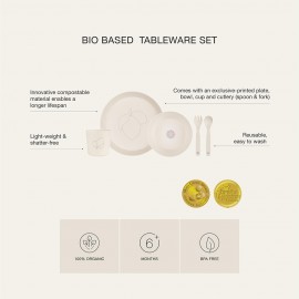 Bio Based Tableware Set - Unicorn Blush Pink
