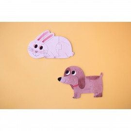 I Love My Pets - 21 pcs - Shape and Reversible Puzzle