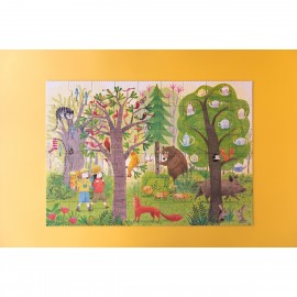 Night and Day In the Foret - 54 pcs - Reversible Puzzle