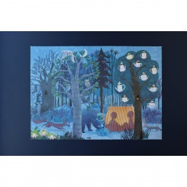 Night and Day In the Foret - 54 pcs - Reversible Puzzle