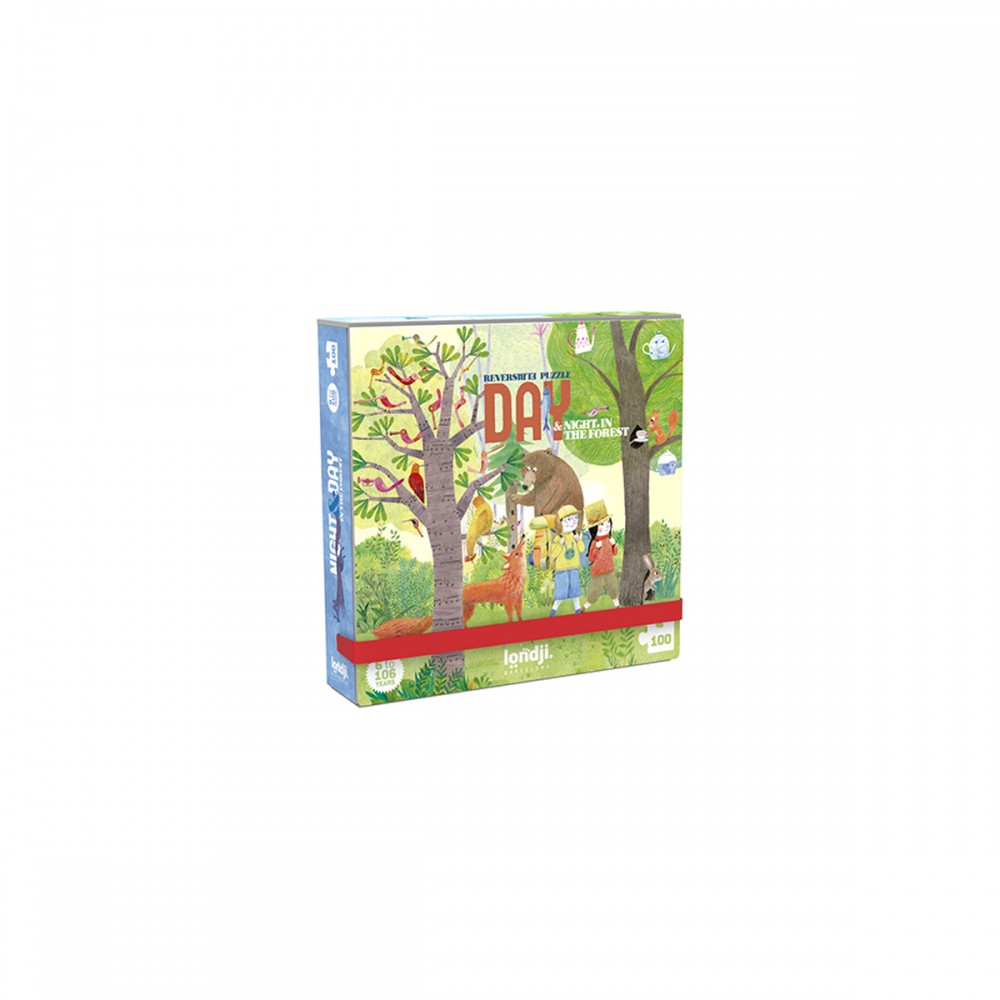 Night & Day in the Forest - 100 pcs - Reversible Pocket Puzzle
