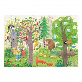 Night & Day in the Forest - 100 pcs - Reversible Pocket Puzzle