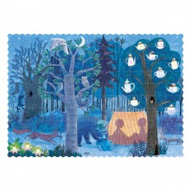 Night & Day in the Forest - 100 pcs - Reversible Pocket Puzzle