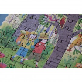 Night & Day in the Forest - 100 pcs - Reversible Pocket Puzzle