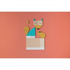 The Fox & the Mouse - Wooden Animal Construction Game