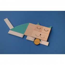 The Fox & the Mouse - Wooden Animal Construction Game