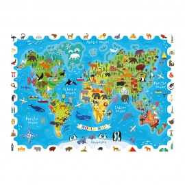 Detective Puzzle - Animal Map of the World