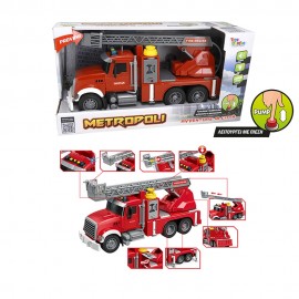 Metropoli - Emergency Fire Truck with Lights, Sound and Pump Function