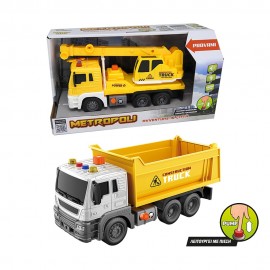 Metropoli - Construction Trucks with Lights, Sound and Pump Function Set - 2 pcs