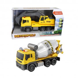Metropoli - Construction Site Vehicles with Lights and Sound Set - 2 pcs
