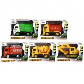 Metropoli - Assorted Vehicles with Lights and Sound Set - 5+1 pcs