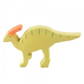 Natural Rubber Baby Teether - Baby Dino Parasaurolophus