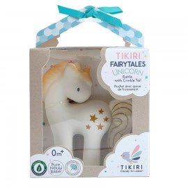 Natural Rubber Baby Rattle in Giftbox - Shining Stars Unicorn