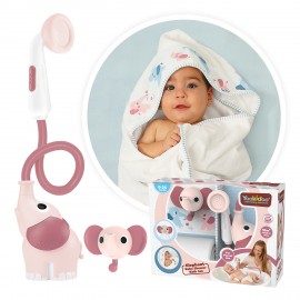 Elephant Baby Shower Bath Set - Pink