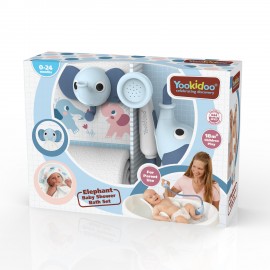 Elephant Baby Shower Bath Set - Blue